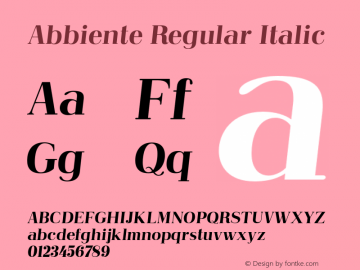 Abbiente Italic 1.002图片样张