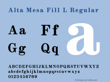 Alta Mesa Fill L Regular Version 1.000图片样张