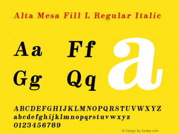 Alta Mesa Fill L Regular Italic Version 1.000图片样张