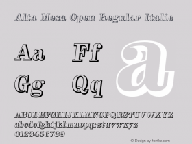 Alta Mesa Open Regular Italic Version 1.000图片样张