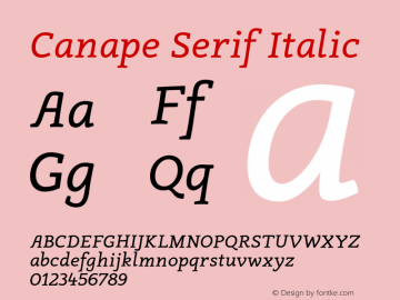 CanapeSerif-Italic 001.000图片样张