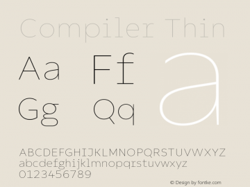 Compiler Thin Version 1.000;hotconv 1.0.109;makeotfexe 2.5.65596图片样张