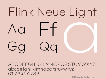 Flink Neue Light Version 2.100;Glyphs 3.1.2 (3150)图片样张