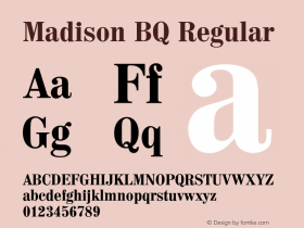 Madison BQ Regular 001.000图片样张