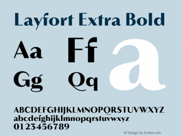 Layfort Extra Bold Version 1.000;FEAKit 1.0图片样张