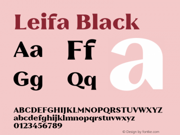 Leifa Black Version 2.000;hotconv 1.0.109;makeotfexe 2.5.65596图片样张
