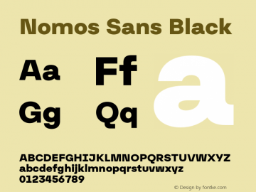 Nomos Sans Black Version 1.000;Glyphs 3.2 (3216)图片样张