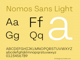 Nomos Sans Light Version 1.000;Glyphs 3.2 (3216)图片样张