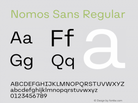 Nomos Sans Regular Version 1.000;Glyphs 3.2 (3216)图片样张