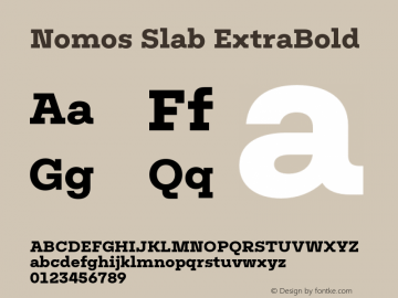 Nomos Slab ExtraBold Version 1.000;Glyphs 3.2 (3216)图片样张