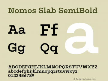 Nomos Slab SemiBold Version 1.000;Glyphs 3.2 (3216)图片样张