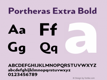 Portheras Extra Bold Version 1.000;Glyphs 3.1.1 (3141)图片样张