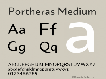 Portheras Medium Version 1.000;Glyphs 3.1.1 (3141)图片样张