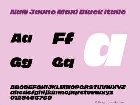 NaN Jaune Maxi Black Italic Version 1.002图片样张