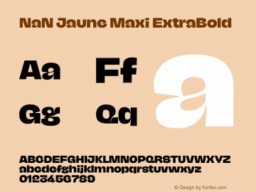 NaN Jaune Maxi ExtraBold Version 1.002图片样张