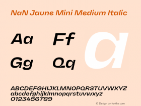 NaN Jaune Mini Medium Italic Version 1.002图片样张