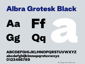 Albra Grotesk Black Version 2.00图片样张