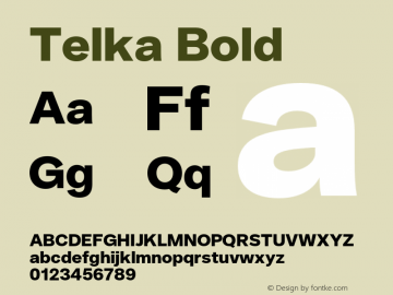 Telka Bold Version 2.00图片样张