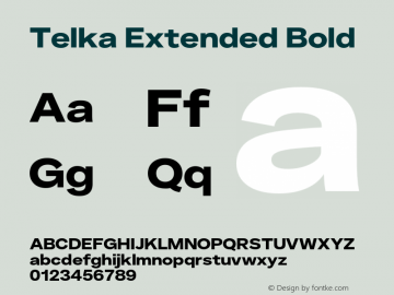 Telka Extended Bold Version 2.00图片样张