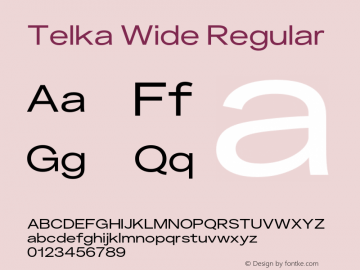 Telka Wide Regular Version 2.00图片样张