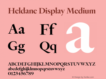 Heldane Display Medium Version 1.002图片样张