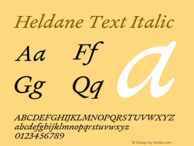 Heldane Text Regular Italic Version 1.002图片样张