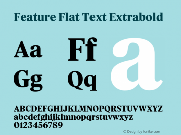 Feature Flat Text Extrabold Version 1.001 2022图片样张