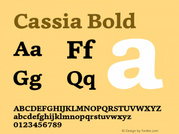 Cassia-Bold Version 0.00图片样张