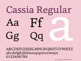 Cassia-Regular Version 1.000图片样张