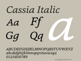 Cassia-Italic Version 1.000图片样张