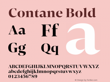 Contane Bold Version 1.001;hotconv 1.0.109;makeotfexe 2.5.65596图片样张
