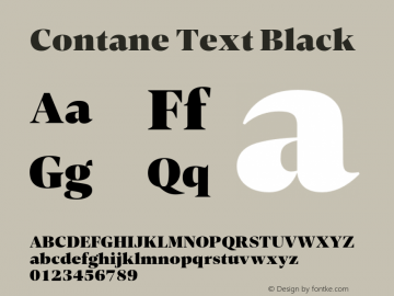 Contane Text Black Version 1.001;hotconv 1.0.109;makeotfexe 2.5.65596图片样张