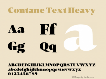 Contane Text Heavy Version 1.001;hotconv 1.0.109;makeotfexe 2.5.65596图片样张