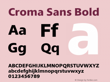 Croma Sans Bold Version 1.000图片样张