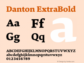 Danton-ExtraBold Version 1.000图片样张