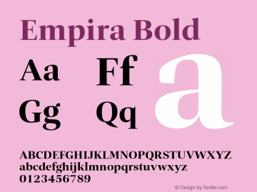 Empira Bold Version 1.000图片样张