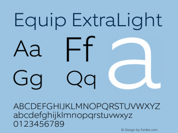 Equip-ExtraLight Version 1.000图片样张