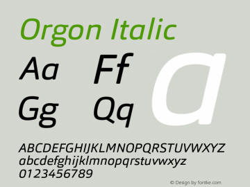 Orgon-Italic Version 1.000图片样张