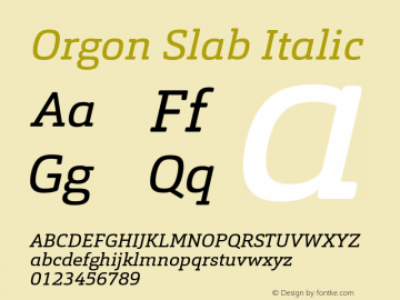 OrgonSlab-Italic Version 1.000图片样张