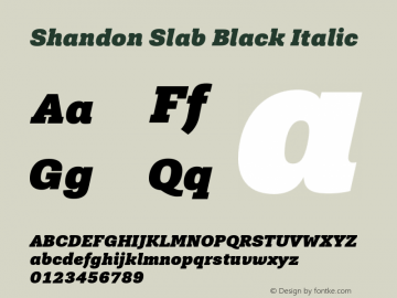 Shandon Slab Black It Version 1.000图片样张