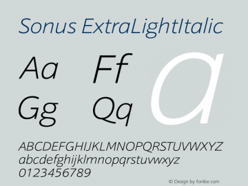 Sonus-ExtraLightItalic 图片样张