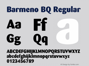 Barmeno BQ Regular 001.000 Font Sample