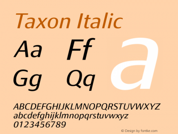 Taxon Italic 图片样张