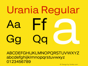 Urania Regular Version 1.000图片样张