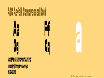 ABC Asfalt Compressed Bold Version 1.000;Glyphs 3.2 (3227)图片样张