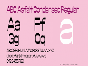 ABC Asfalt Condensed Regular Version 1.000;Glyphs 3.2 (3227)图片样张