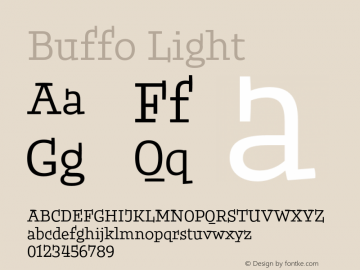 Buffo Light Version 1.001;Glyphs 3.2 (3212)图片样张