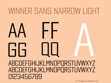 Winner Sans Narrow Light Version 1.105图片样张