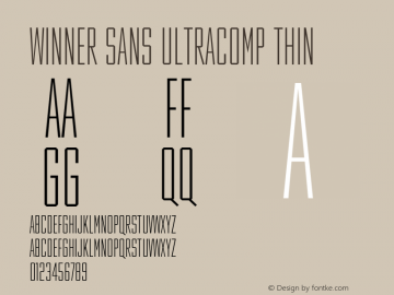 Winner Sans UltraComp Thin Version 1.105图片样张