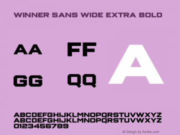 Winner Sans Wide Extra Bold Version 1.105图片样张